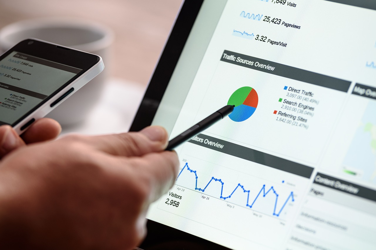 Digitale marketing op een computer SEO